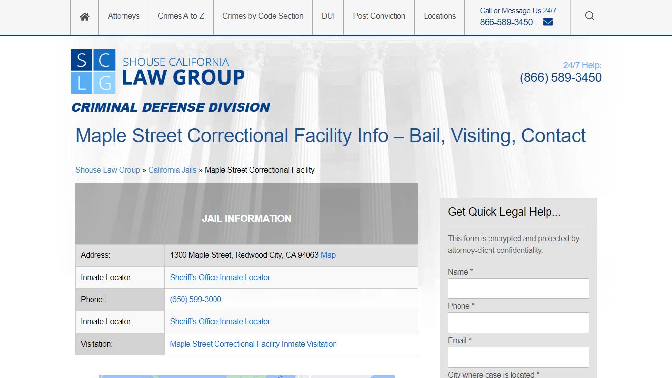 Maple Street Correctional Facility Info – Bail, Visiting, Contact